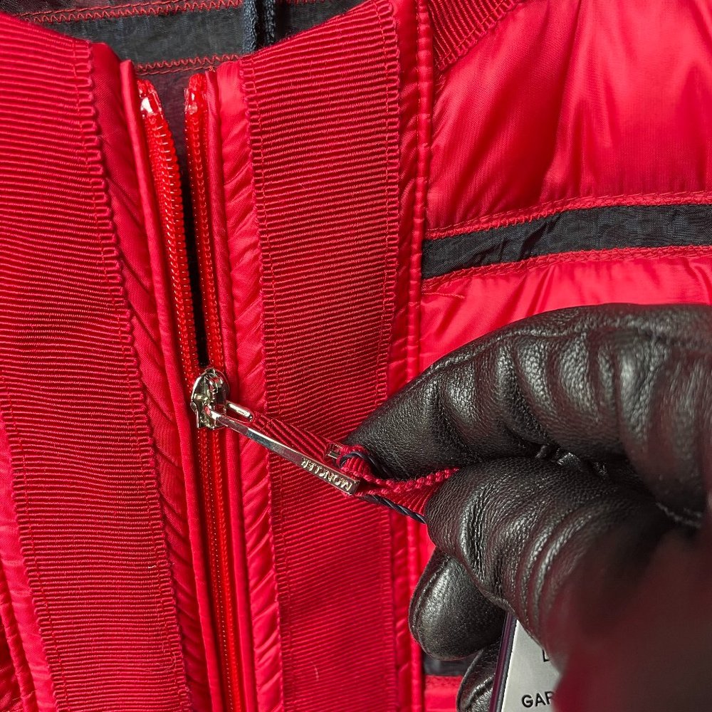 Moncler Women's Red Brioche Down Jacket - Picture 4 of 16